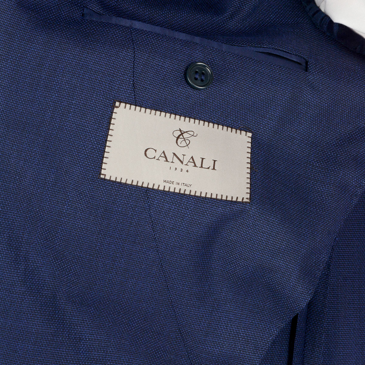 Chaqueta Canali para hombre de manga larga azul