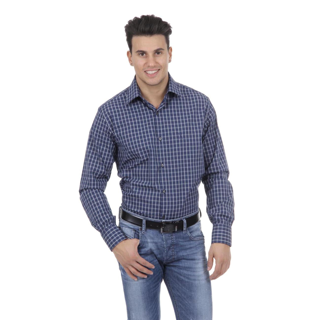 Camisa clásica moderna V 1969 Italia para hombre, talla 377 VAR. 033