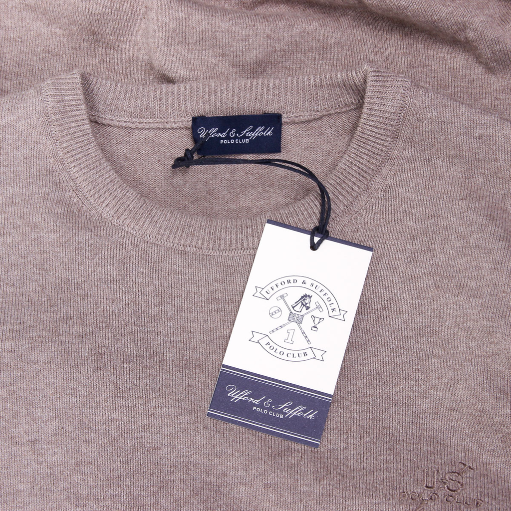 Suéter de hombre Ufford & Suffolk Polo Club de manga larga y cuello redondo PULLRUS100 VISON