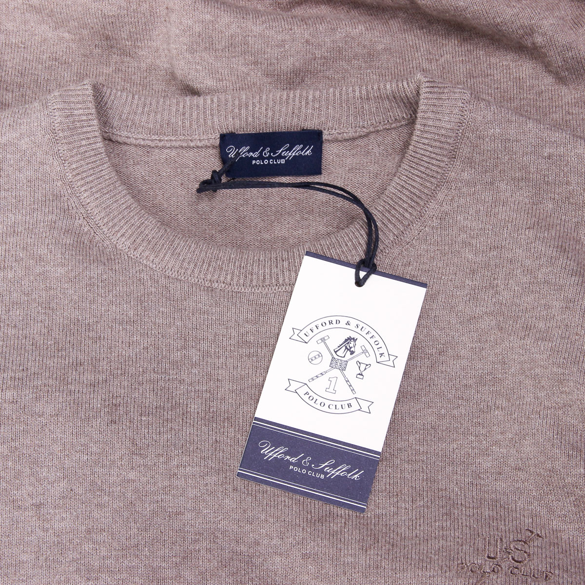 Suéter de hombre Ufford & Suffolk Polo Club de manga larga y cuello redondo PULLRUS100 VISON