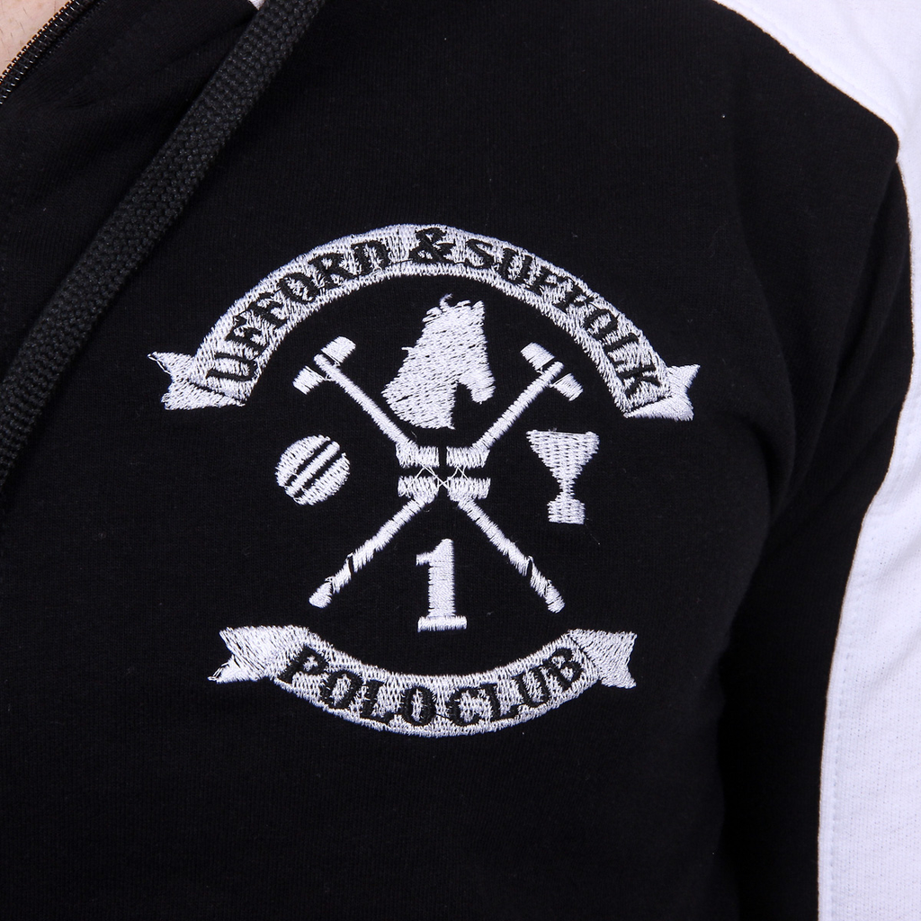 Sudadera con capucha y cremallera de manga larga para hombre del Ufford & Suffolk Polo Club
