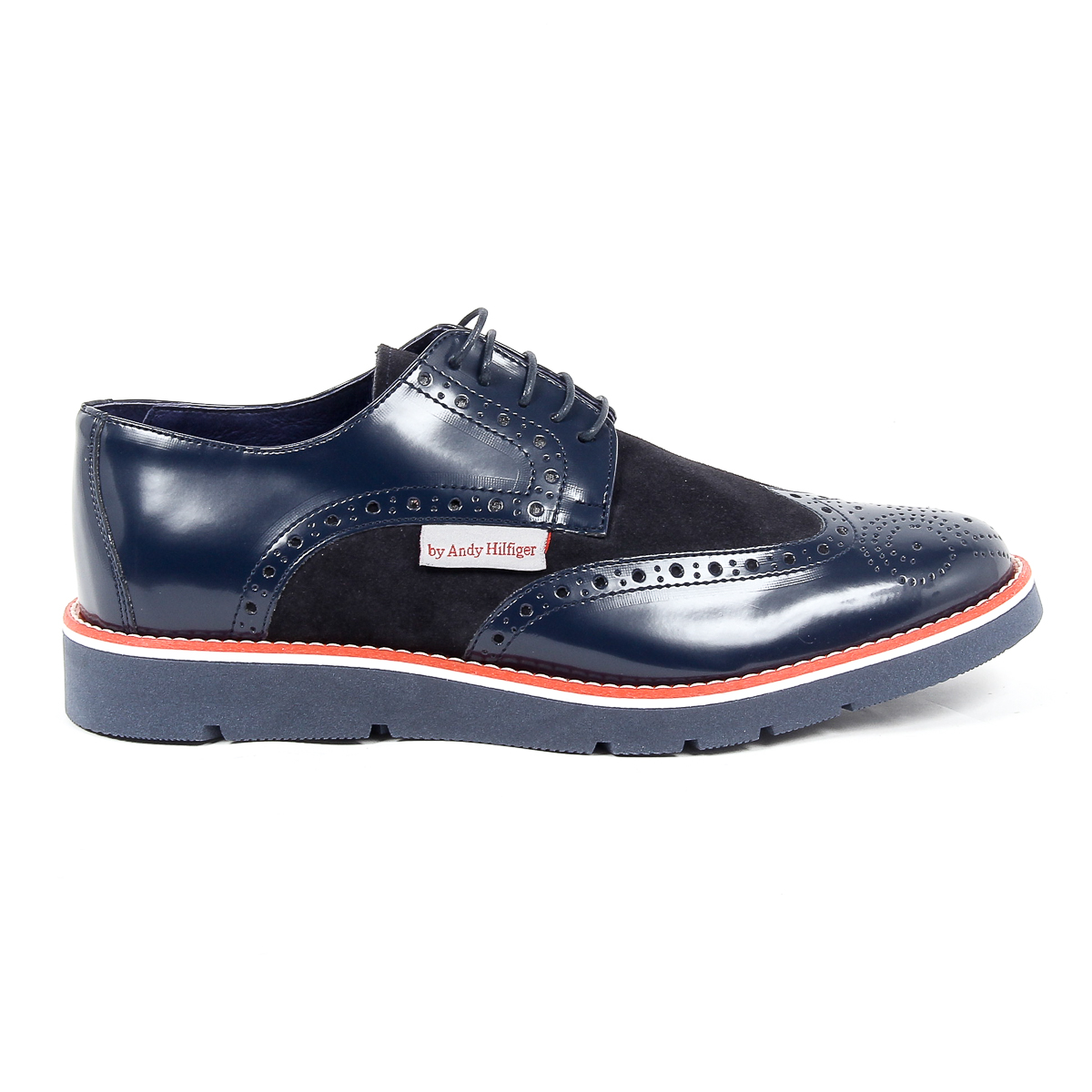 Andrew Charles Zapato Oxford Brogue para hombre 914 ABRASIVATO CAMOSCIO BLEU