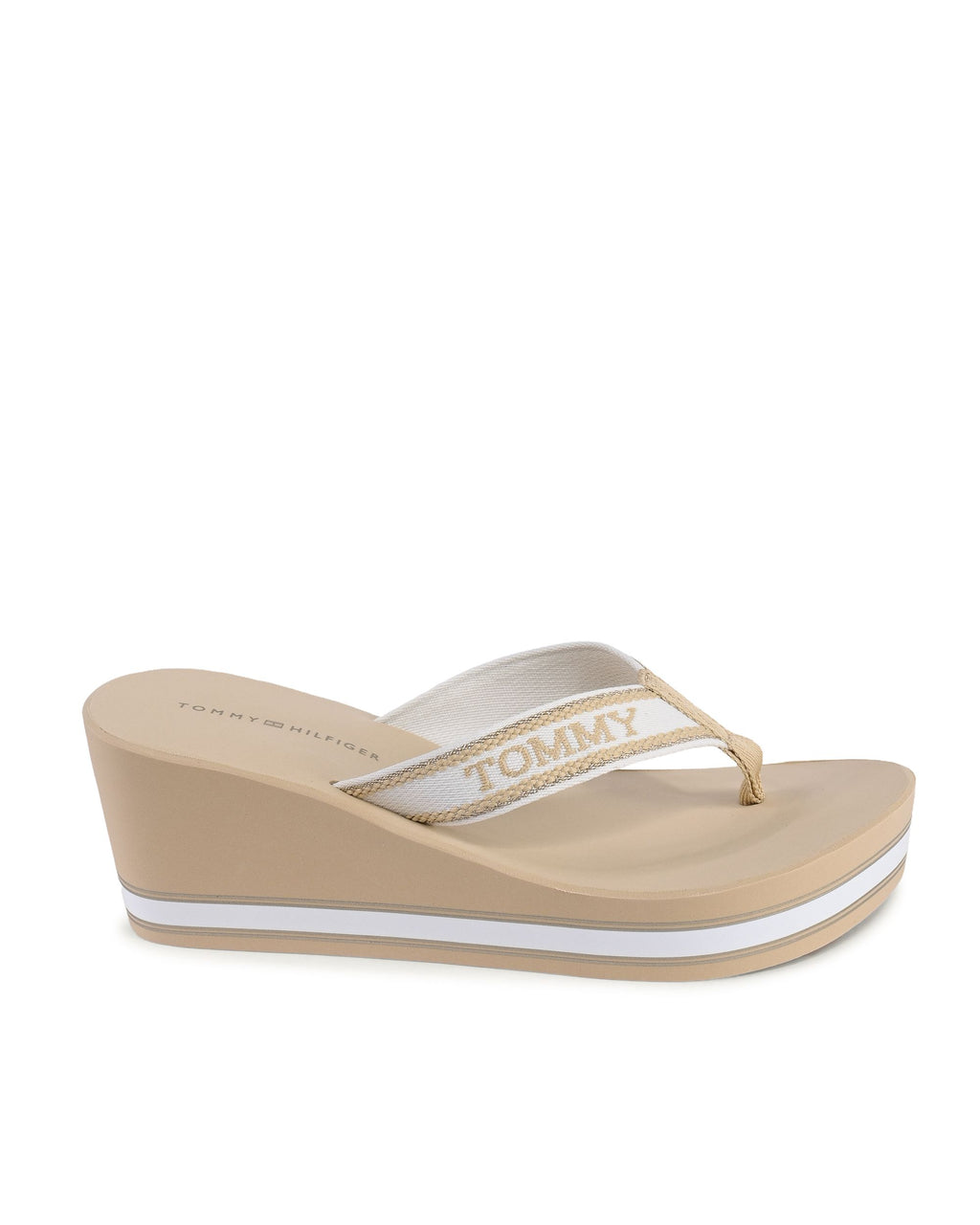 Chanclas Tommy Hilfiger para mujer en beige FW0FW07903ACR