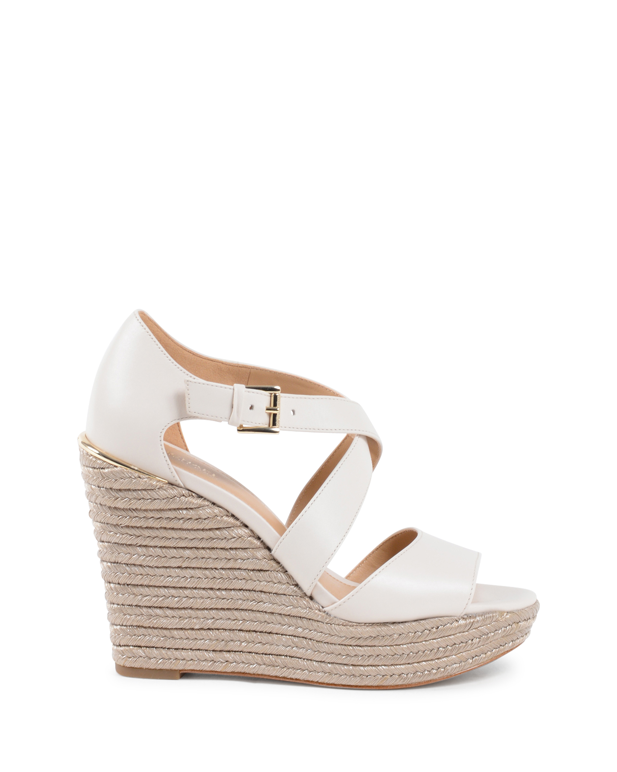 Sandalia de cuña para mujer Michael Kors color crema ABBOTT