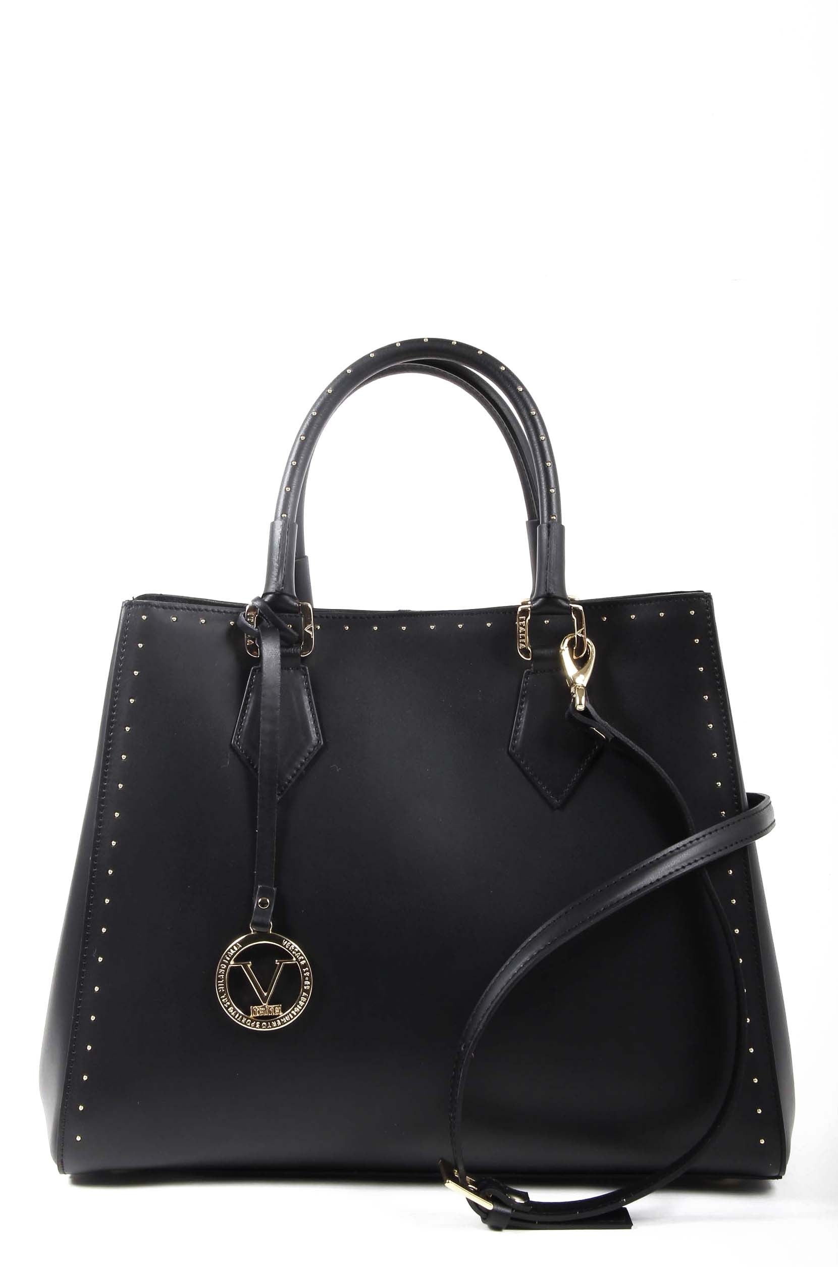 Bolso de mano para mujer V 1969 Italia G550-52 RUGA NERO