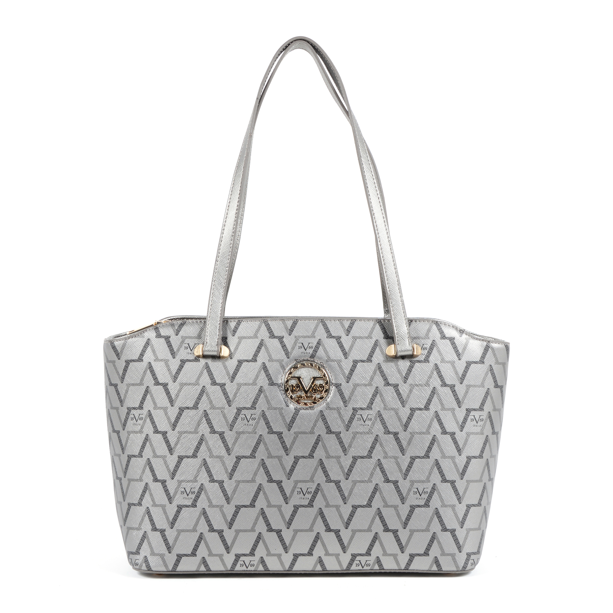 19V69 Italia Womens Handbag Silver 3604 SILVER