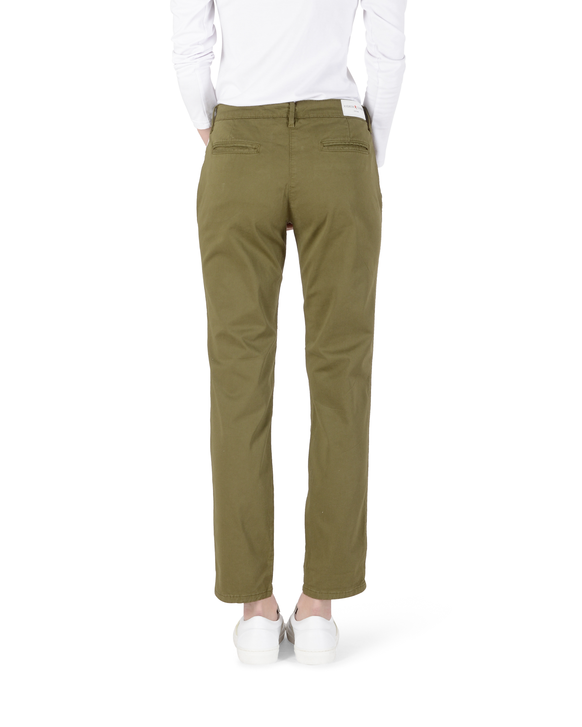 Pantalones de mujer Andrew Charles de corte regular YOKO KAKI