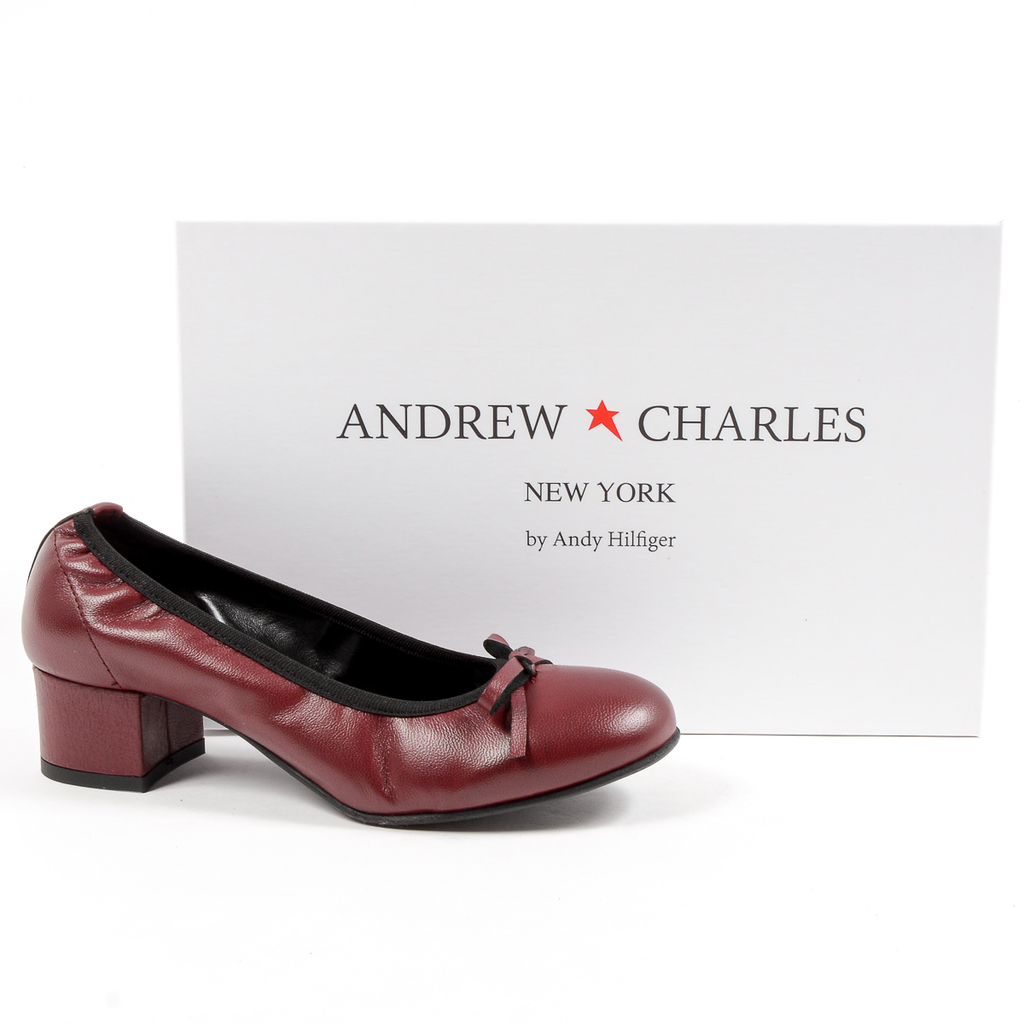 Andrew Charles Womens Ballerina Bordeaux NICKI
