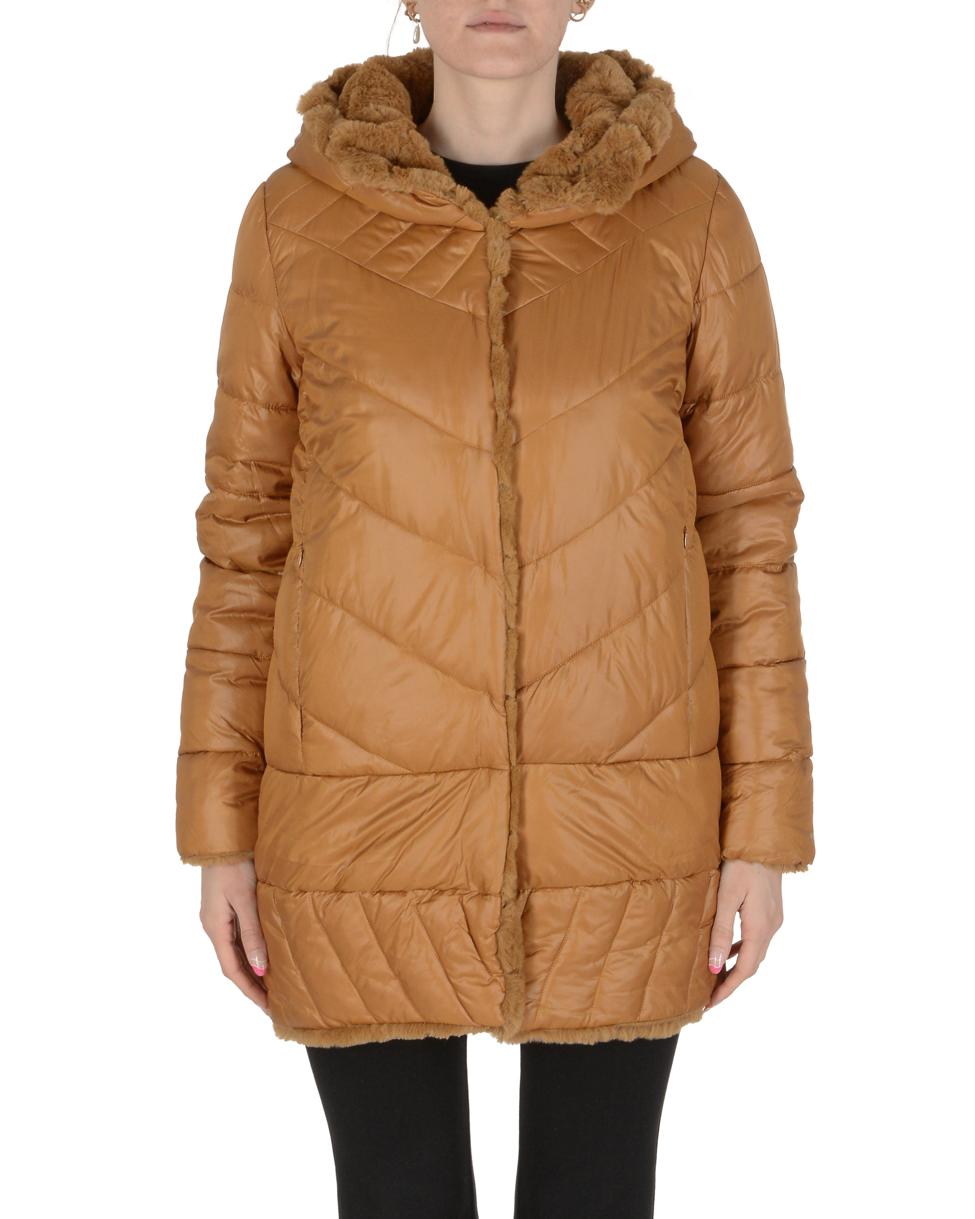 19V69 Italia Chaqueta de mujer Camel JUNO CAMEL