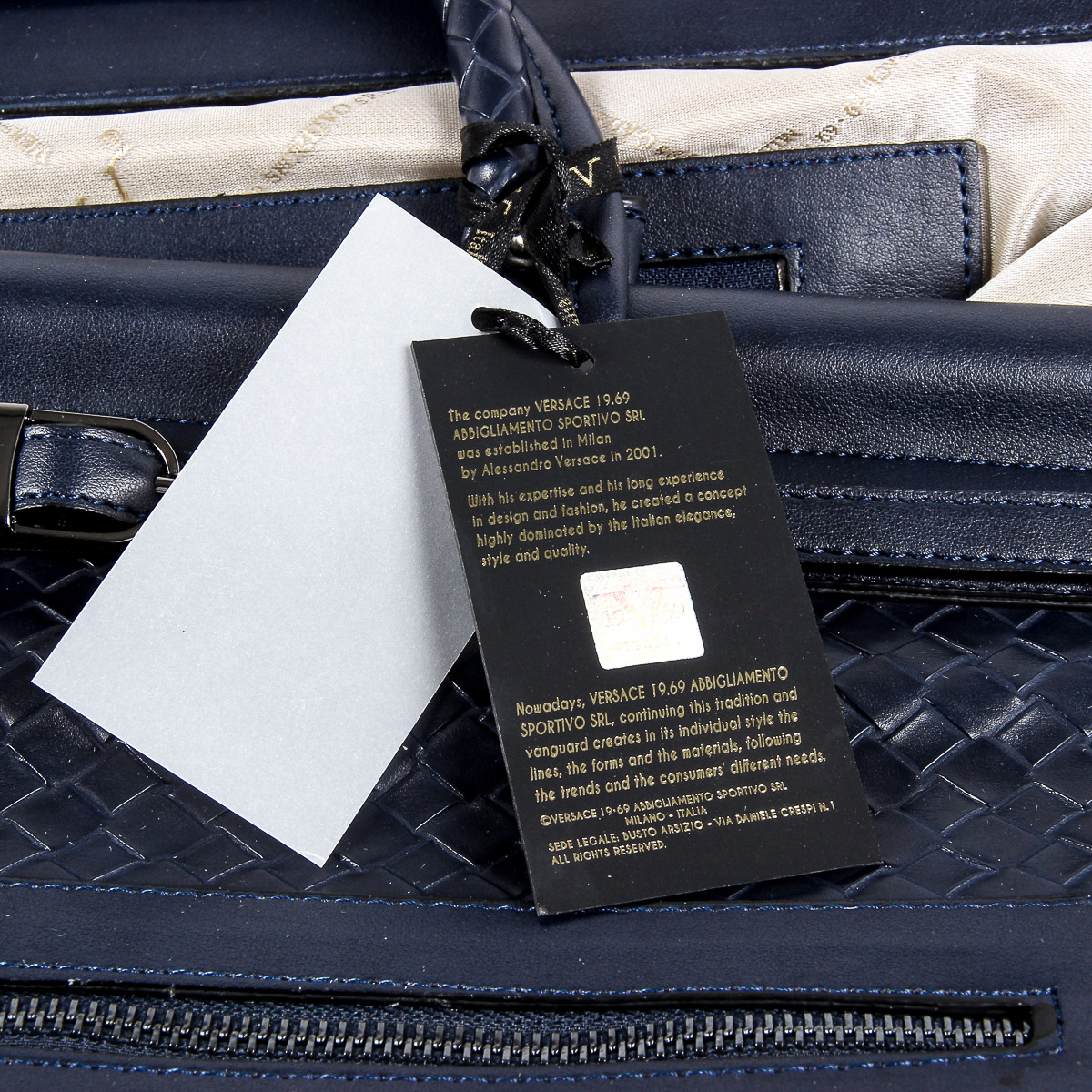 Bolso de mano para hombre V 1969 Italia azul GARY
