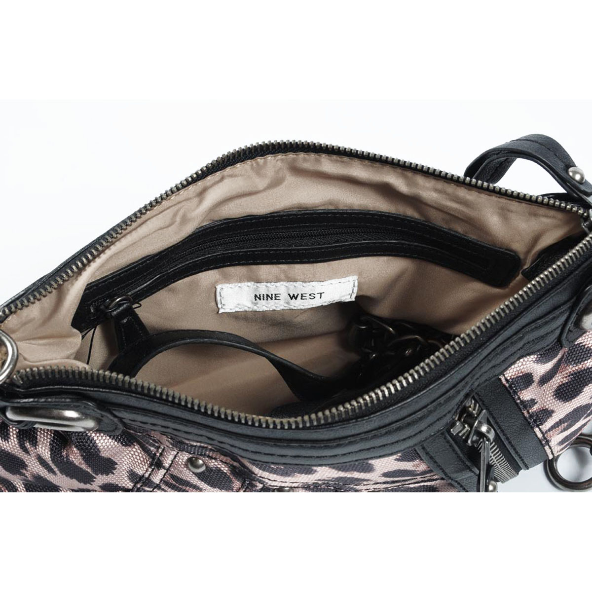 Bolso de mano para mujer Nine West 161412 LEOPR NEGRO