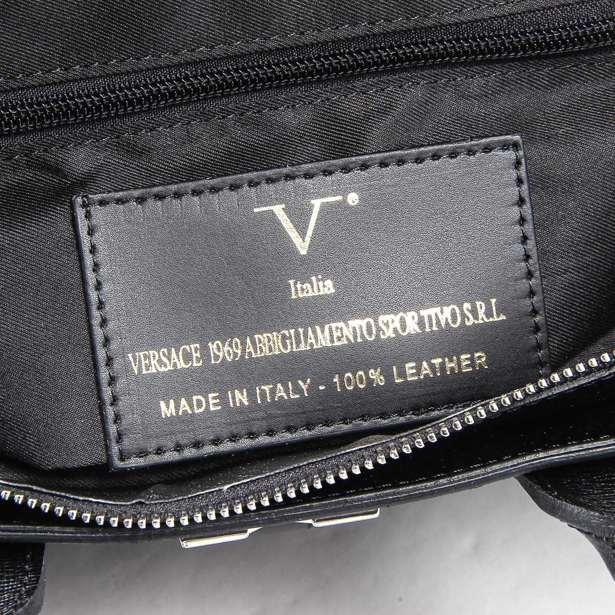 Bolso de mano para mujer V 1969 Italia V006-S SAFFIANO NERO