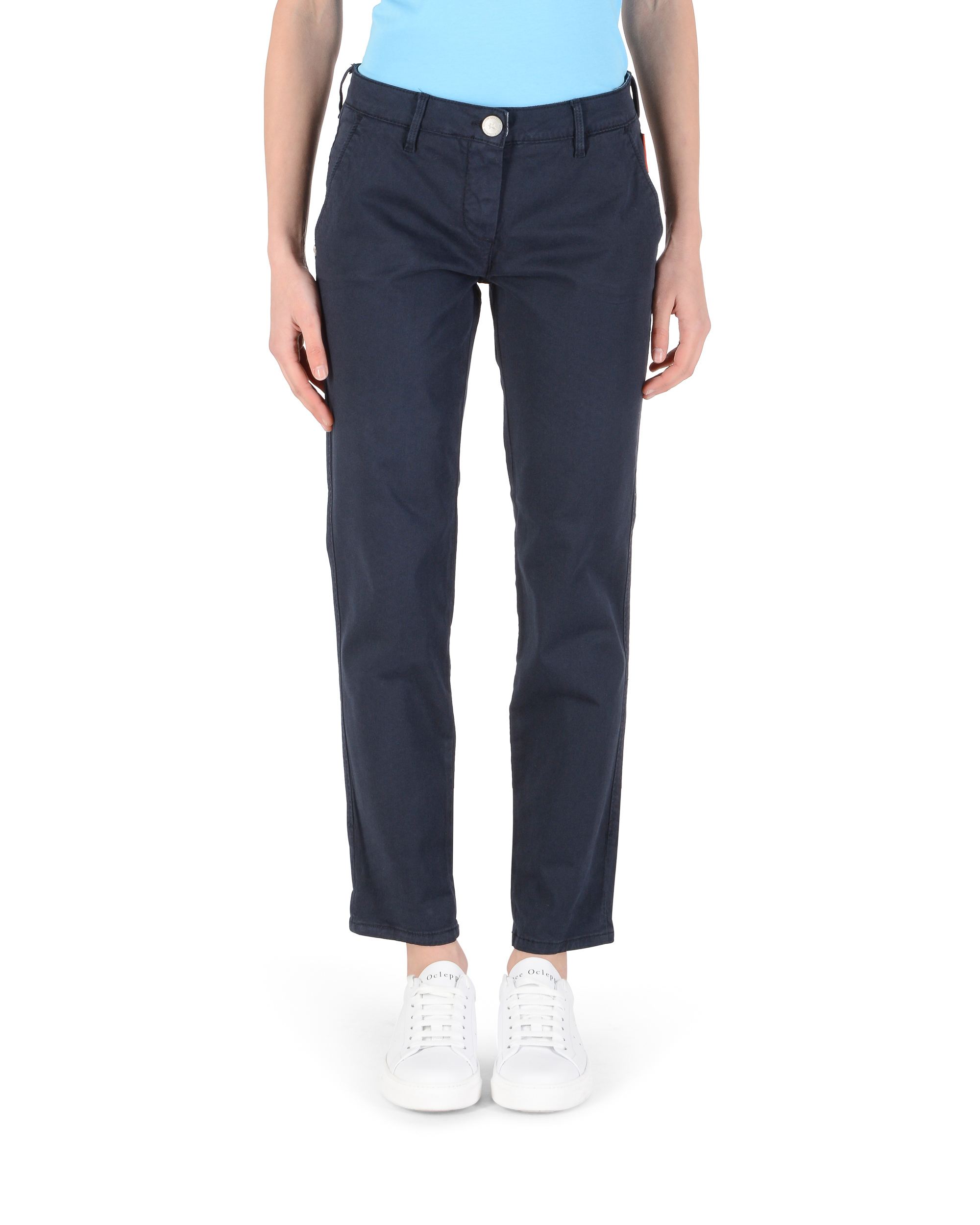 Pantalones de mujer Andrew Charles de corte regular YOKO NAVY