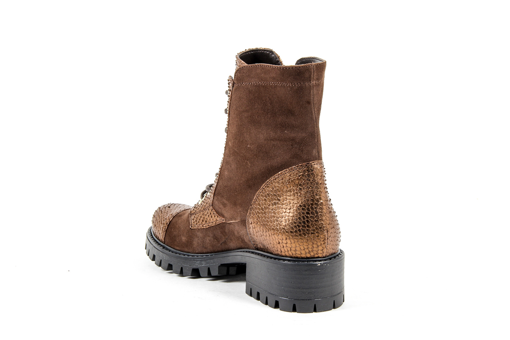 V 1969 Italia Womens Short Boot Brown STONE