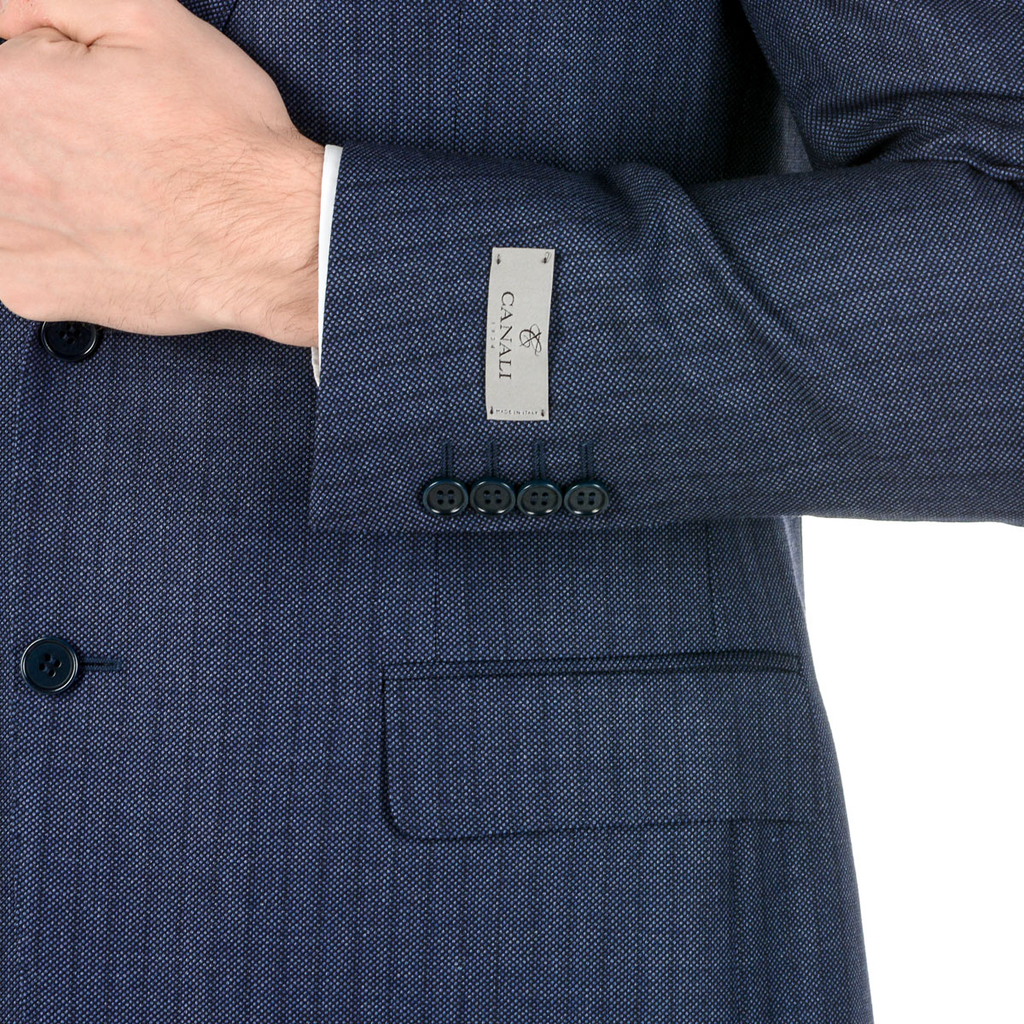 Canali Mens Suit Long Sleeves Blue
