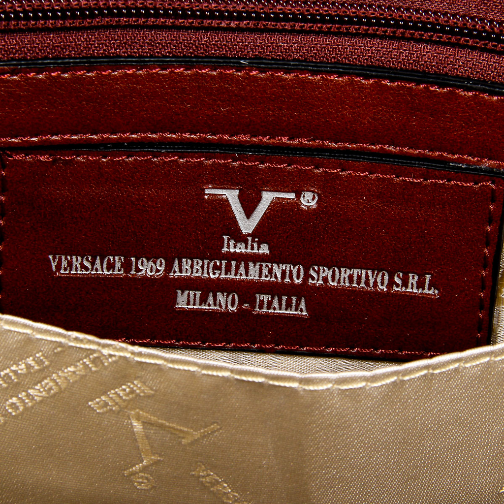 Bolso de mano para hombre V 1969 Italia rojo oscuro EVAN