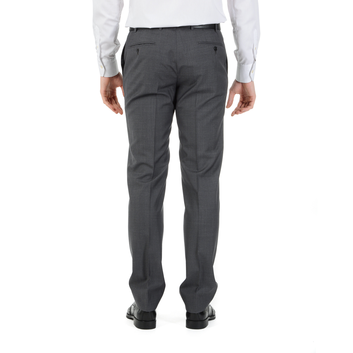 Corneliani Mens Suit Long Sleeves Dark Grey Super 130's
