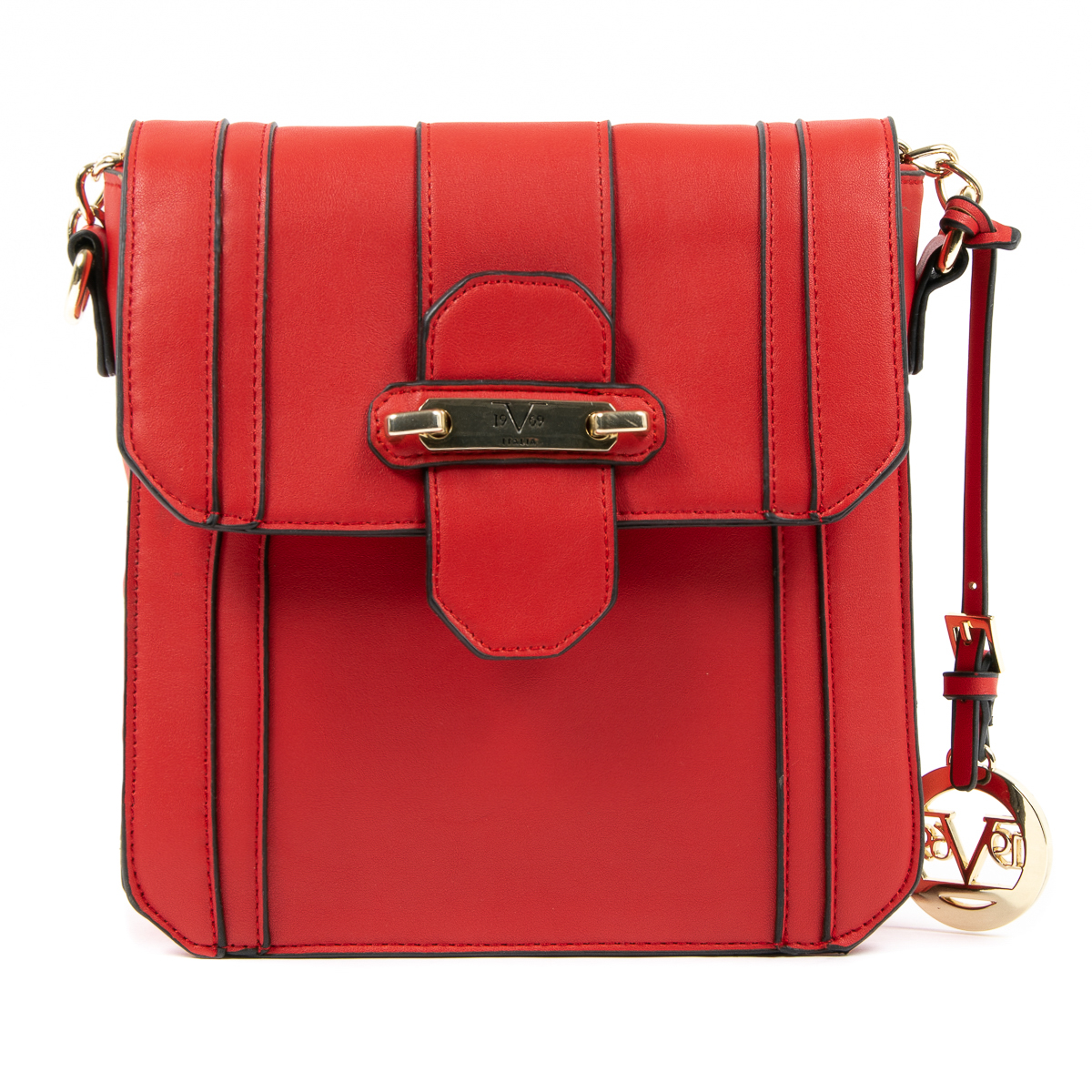 Bolso de mano para mujer V 1969 Italia rojo LINDA