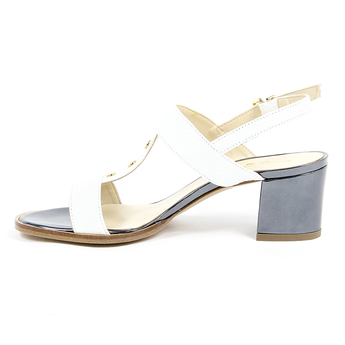 Sandalia V 1969 Italia para mujer blanca PERLA