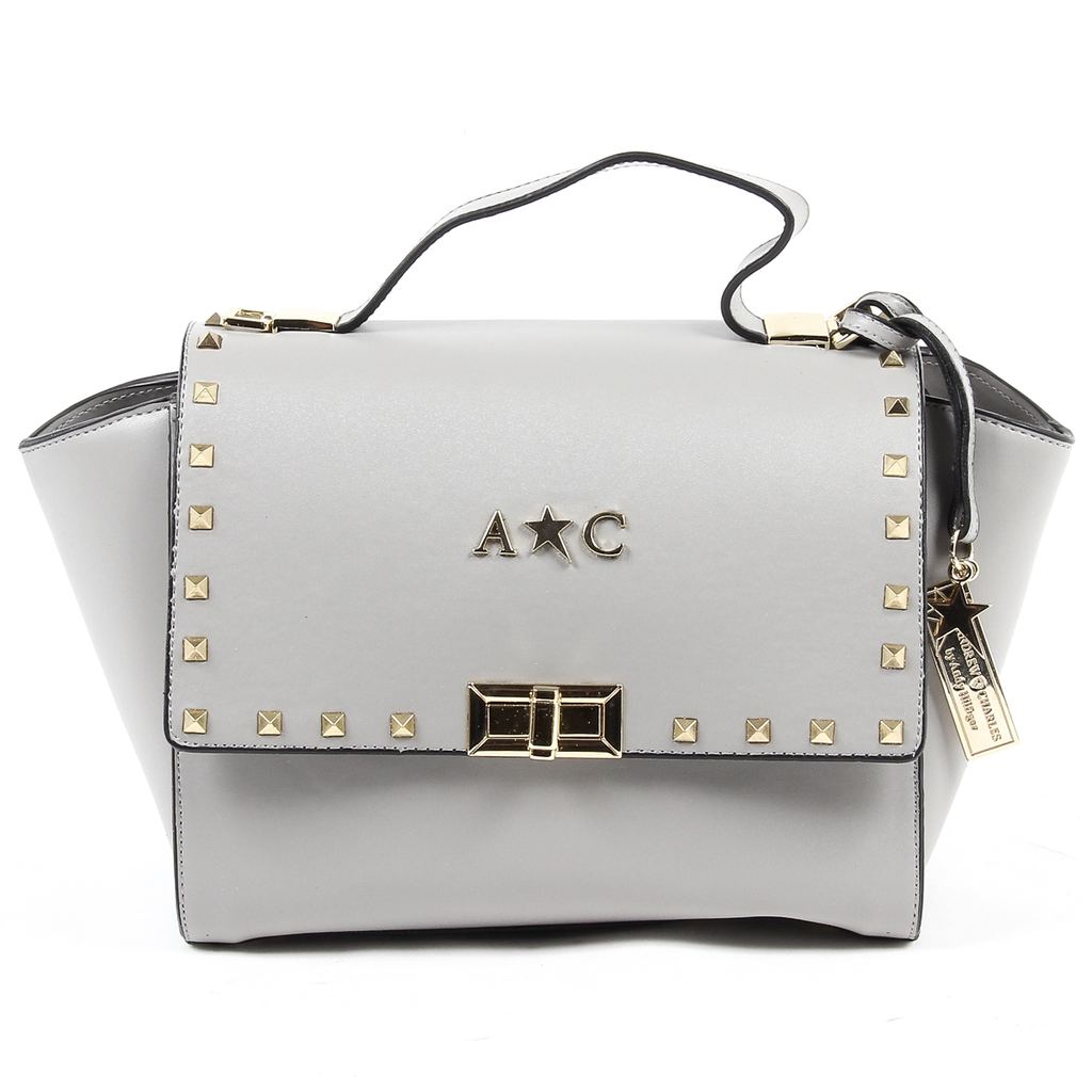 Bolso de mano Andrew Charles para mujer gris claro JAIME