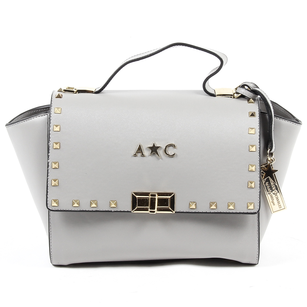 Bolso de mano Andrew Charles para mujer gris claro JAIME