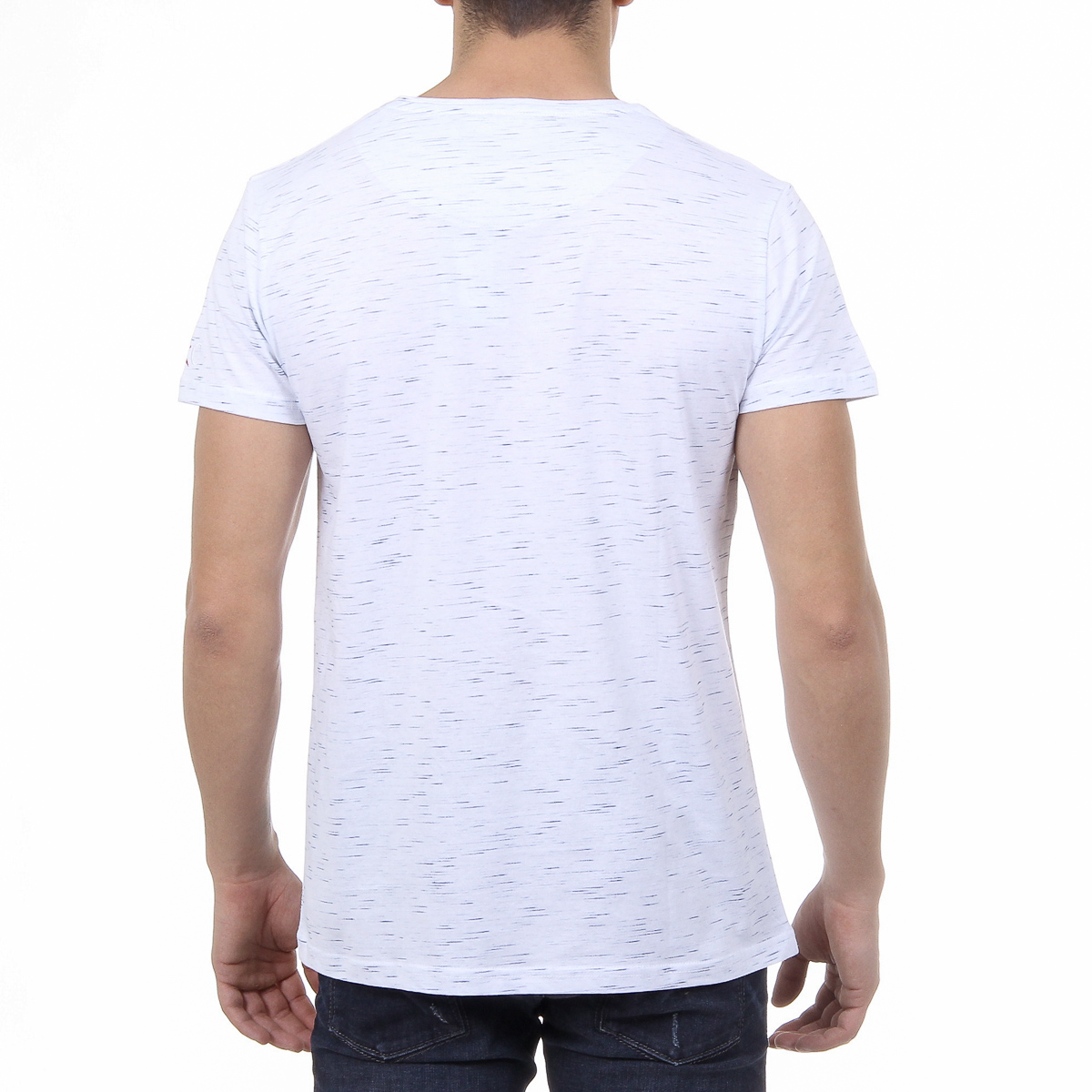 Andrew Charles Mens T-Shirt Short Sleeves Round Neck White JACK