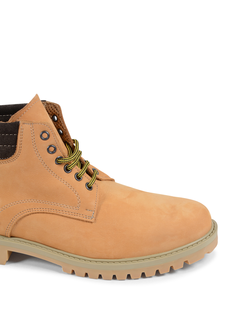 19V69 Italia - Botines para hombre, color amarillo 2648 NABUK SENAPE