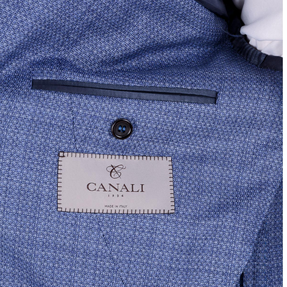 Chaqueta Canali para hombre de manga larga azul