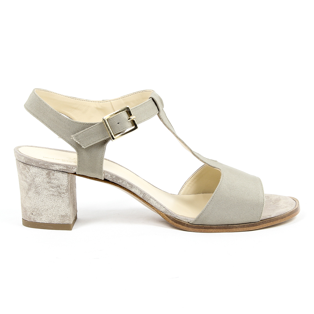 Sandalia V 1969 Italia para mujer color topo IDA