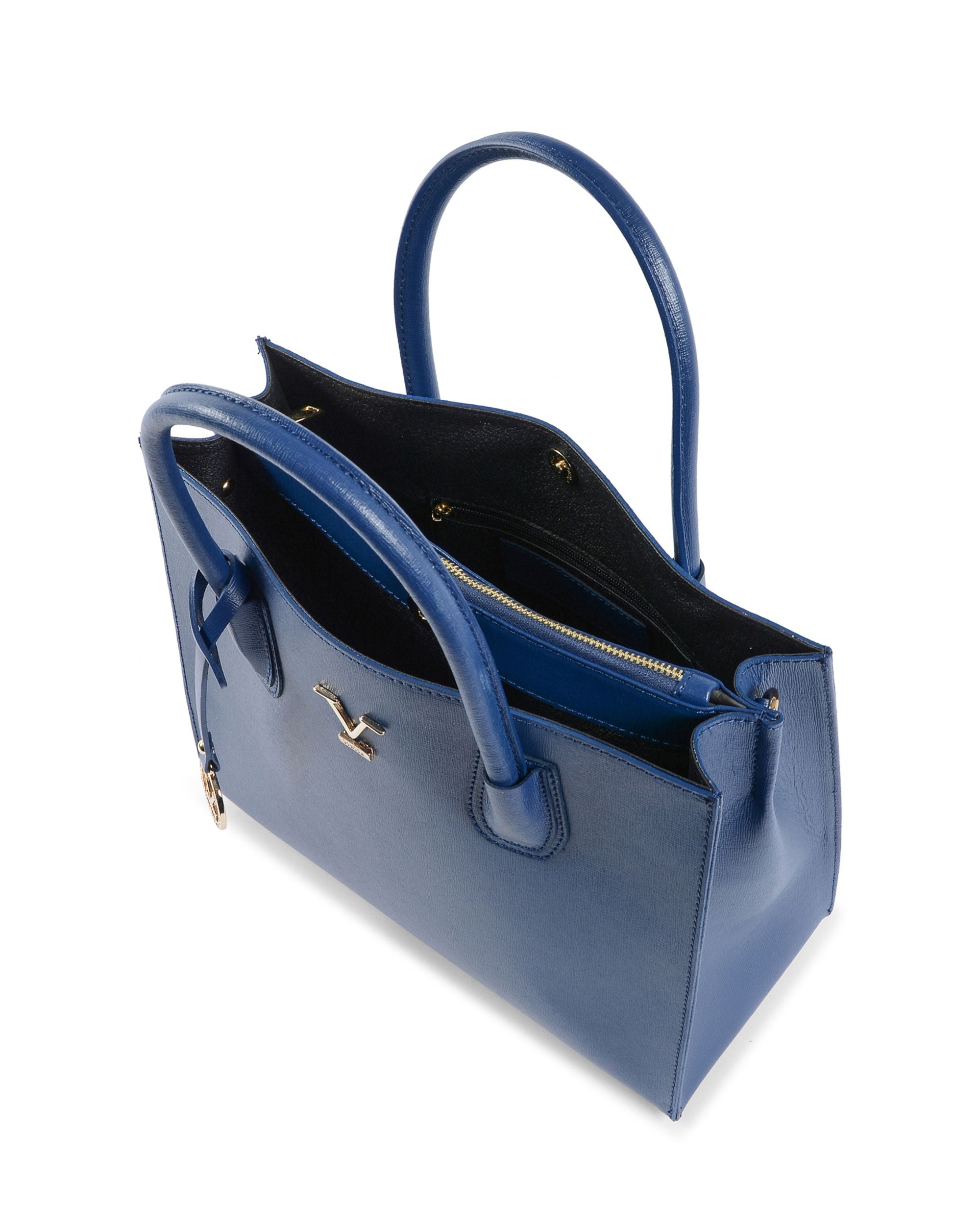 Bolso de mano para mujer V Italia Azul BE10275 52 VAQUEROS AZUL SAFFIANO