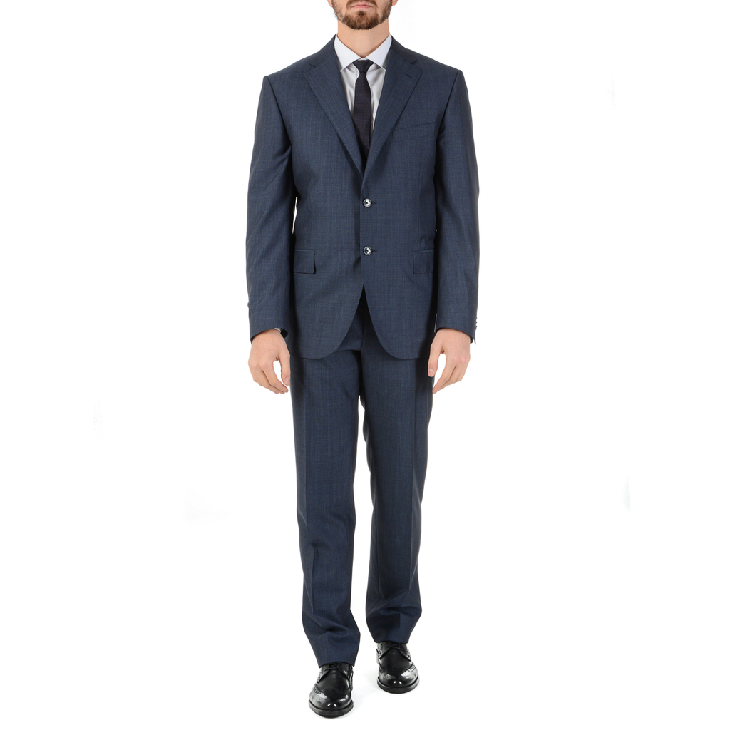 Corneliani Mens Suit Long Sleeves Dark Blue Super 130's