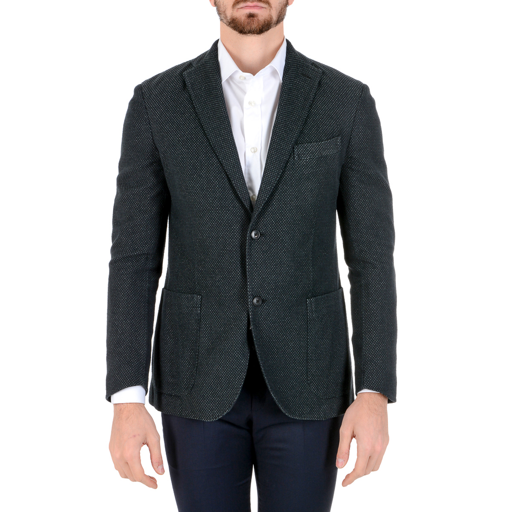 Chaqueta Boglioli Milano para hombre, manga larga, gris oscuro