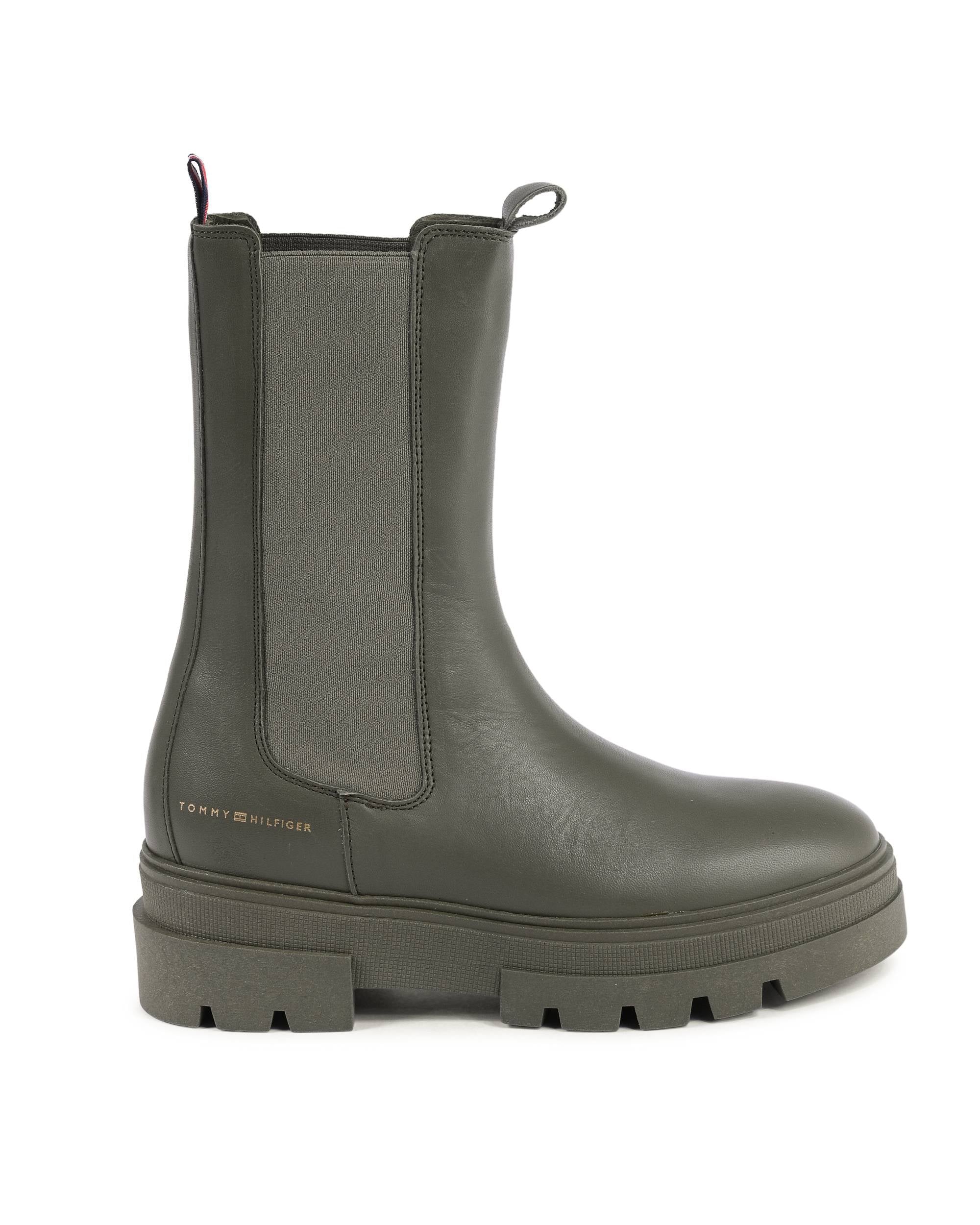 Botas Tommy Hilfiger para mujer color caqui FW0FW06730RBN