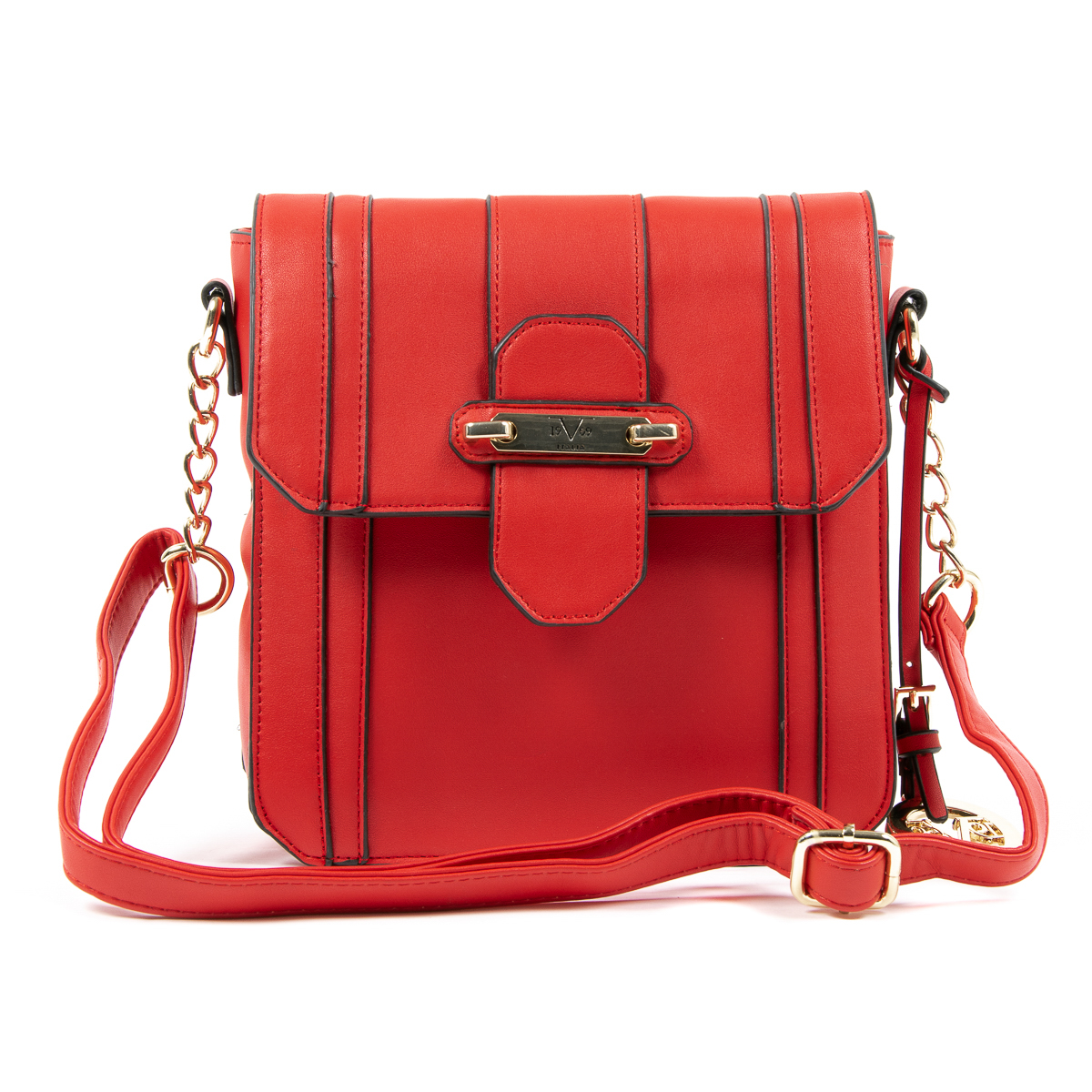 Bolso de mano para mujer V 1969 Italia rojo LINDA