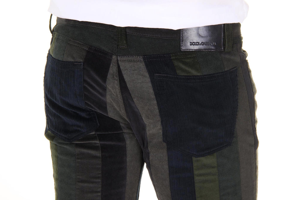 Pantalones Dolce & Gabbana para hombre Stretch 16 Mixed Velvet Patchwork G4P4CX G9V40 S9000
