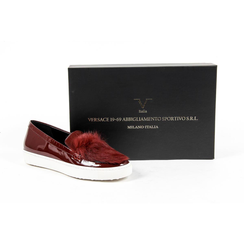 V 1969 Italia Zapatillas sin cordones para mujer 312095 VER BORDEAUX-PELO BORDEAUX