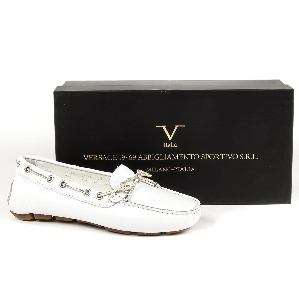 Mocasín V 1969 Italia para mujer blanco EMILIA