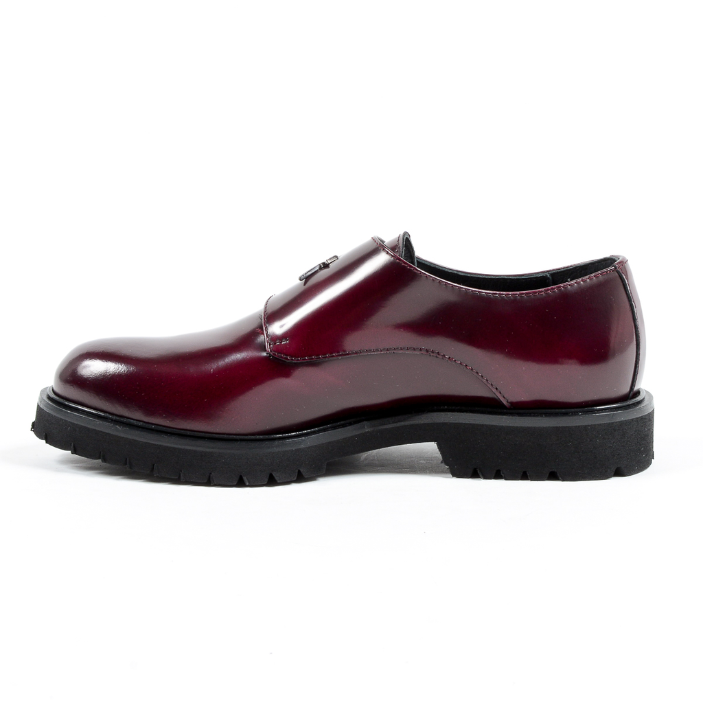 Andrew Charles Womens Monk Strap Shoe Bordeaux JANIS