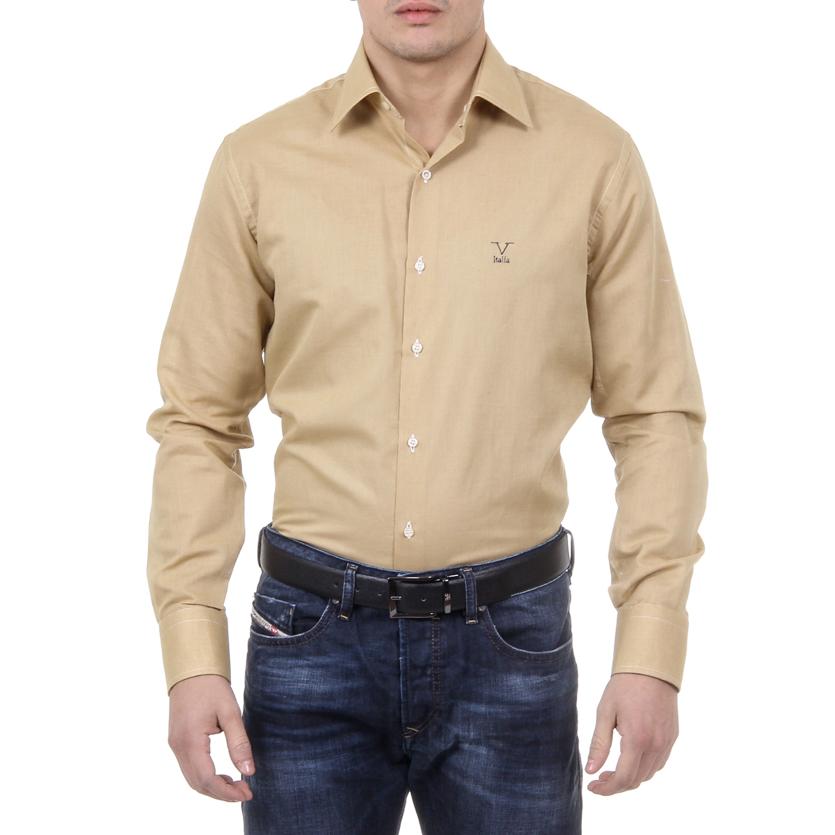 Camisa de cuello clásico para hombre V 1969 Italia 377 VAR. 509