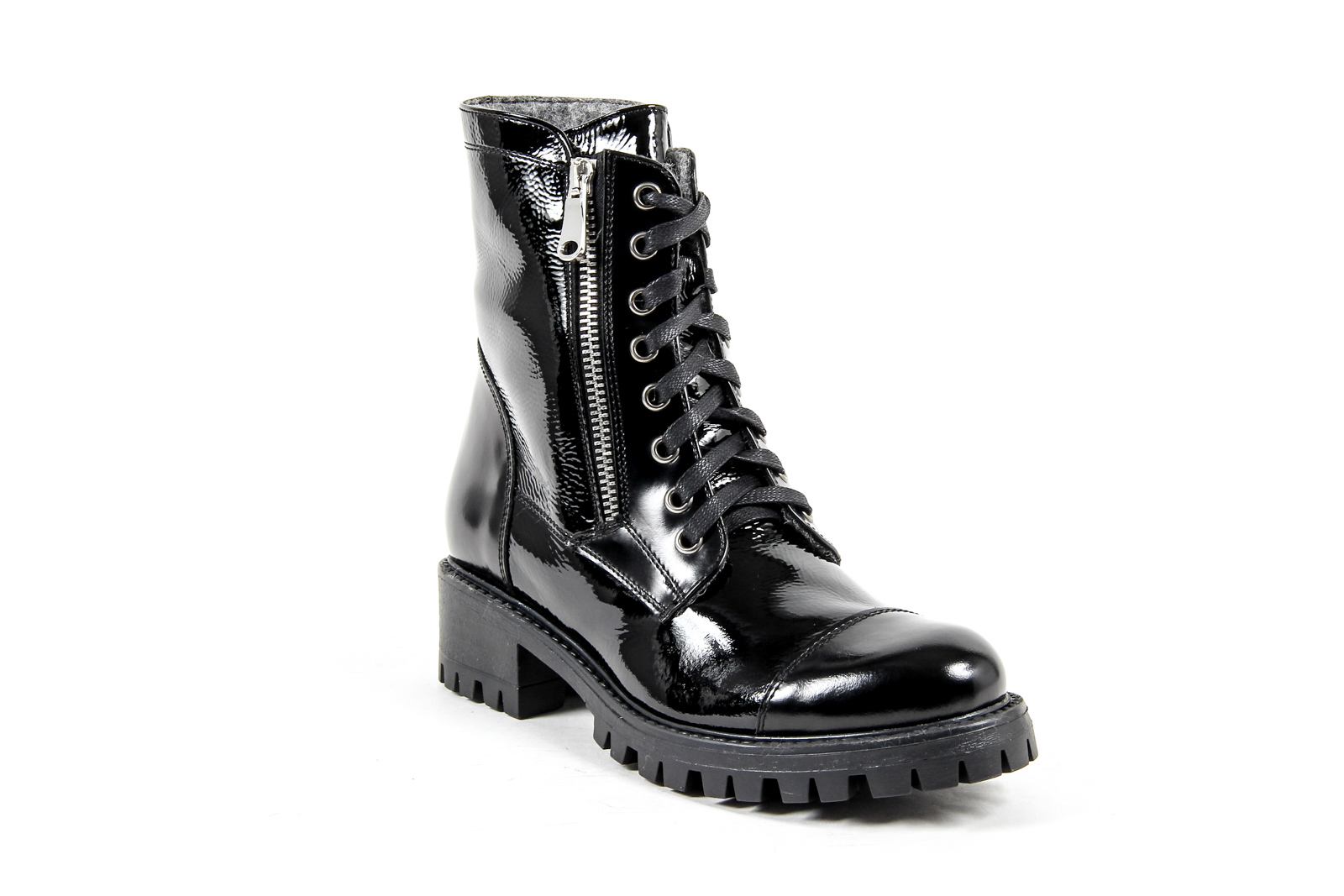 V 1969 Italia Womens Short Boot Black STONE