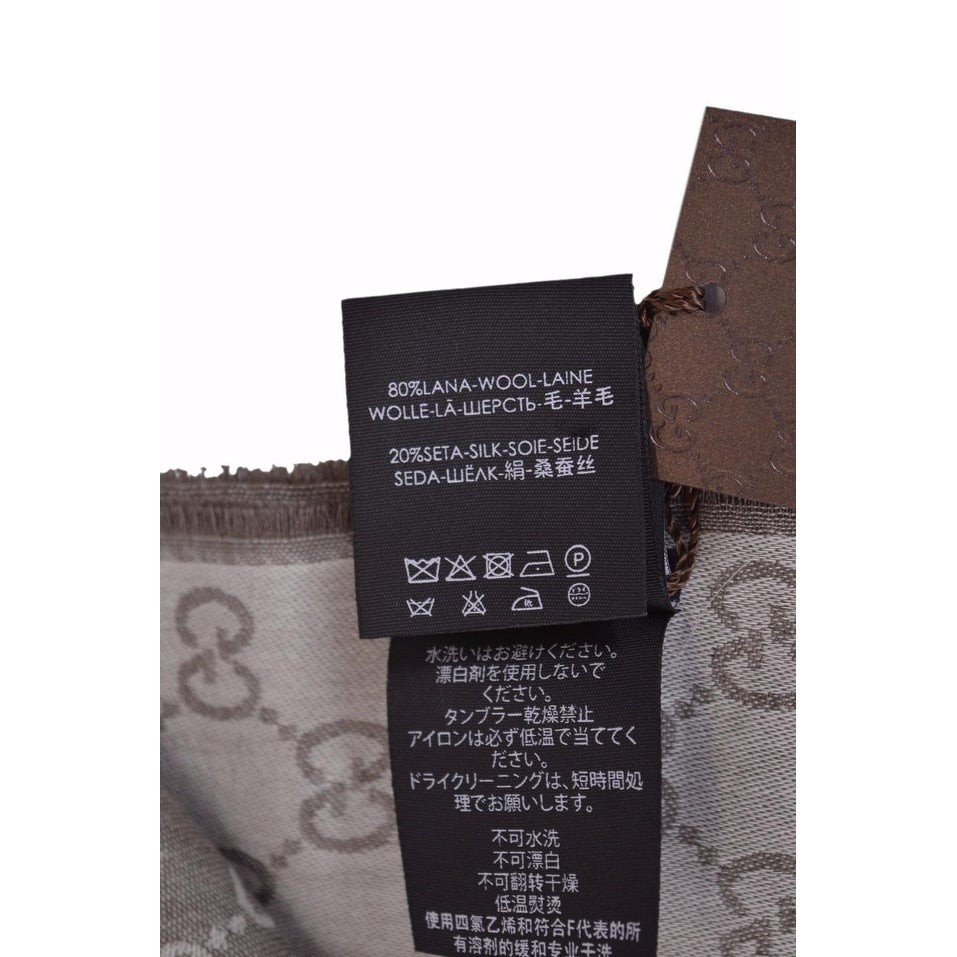 Bufanda Gucci para hombre 70x195 marrón claro