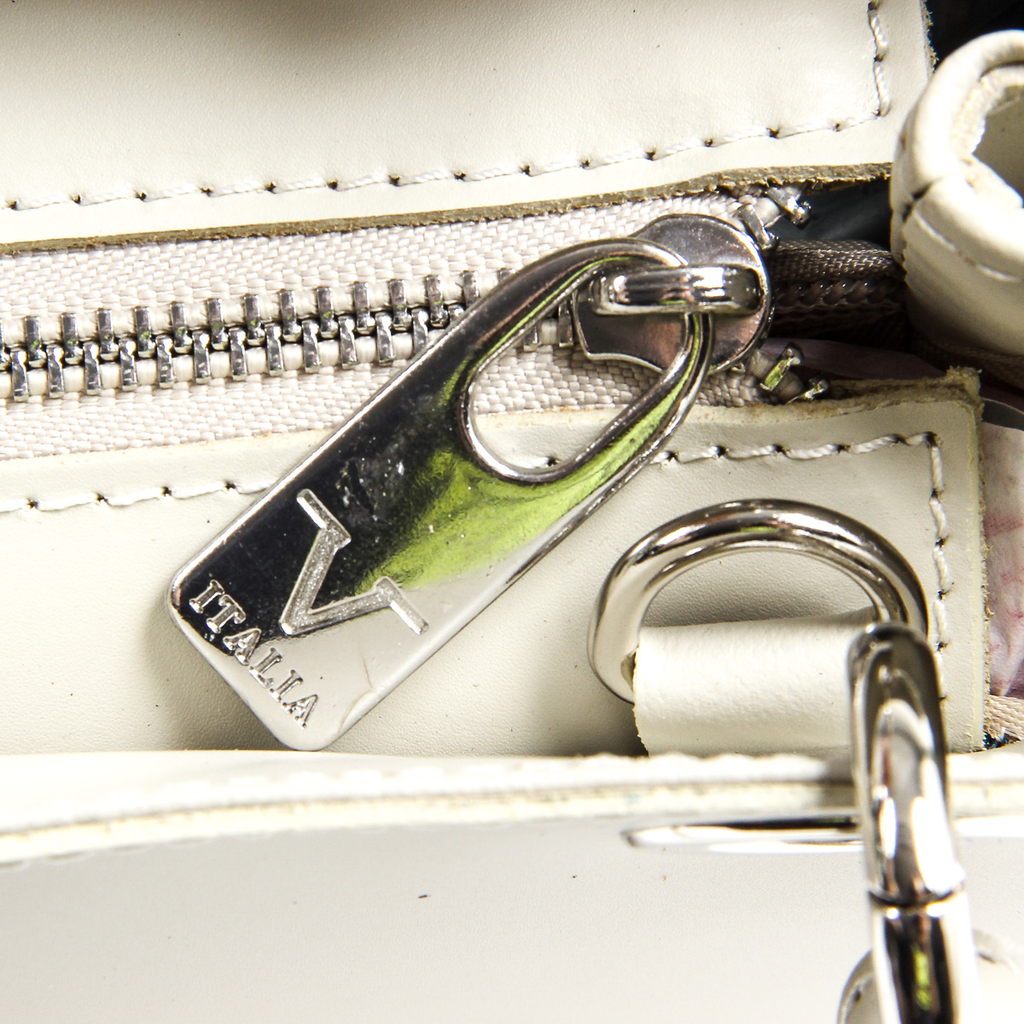 Bolso de mano para mujer V 1969 Italia V004-S RUGA CREMA