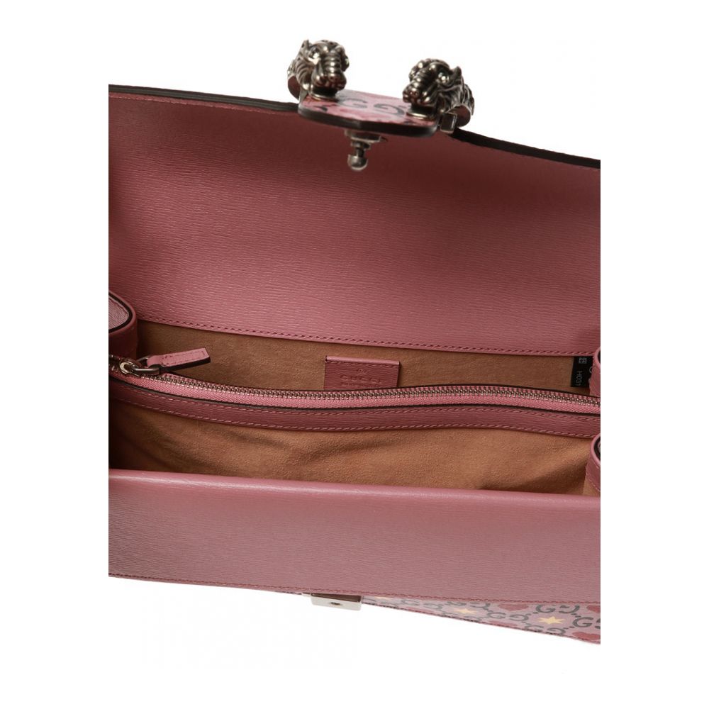 Bolso de hombro Gucci GG Leather Dionysus rosa