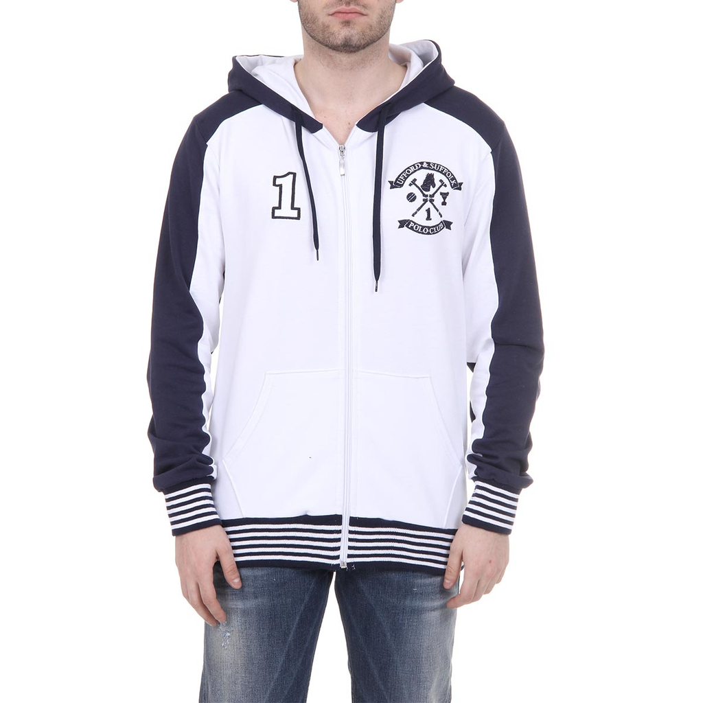 Sudadera con capucha y cremallera de manga larga para hombre del Ufford & Suffolk Polo Club