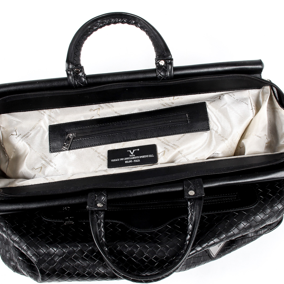 Bolso de mano para hombre V 1969 Italia, color negro, GARY