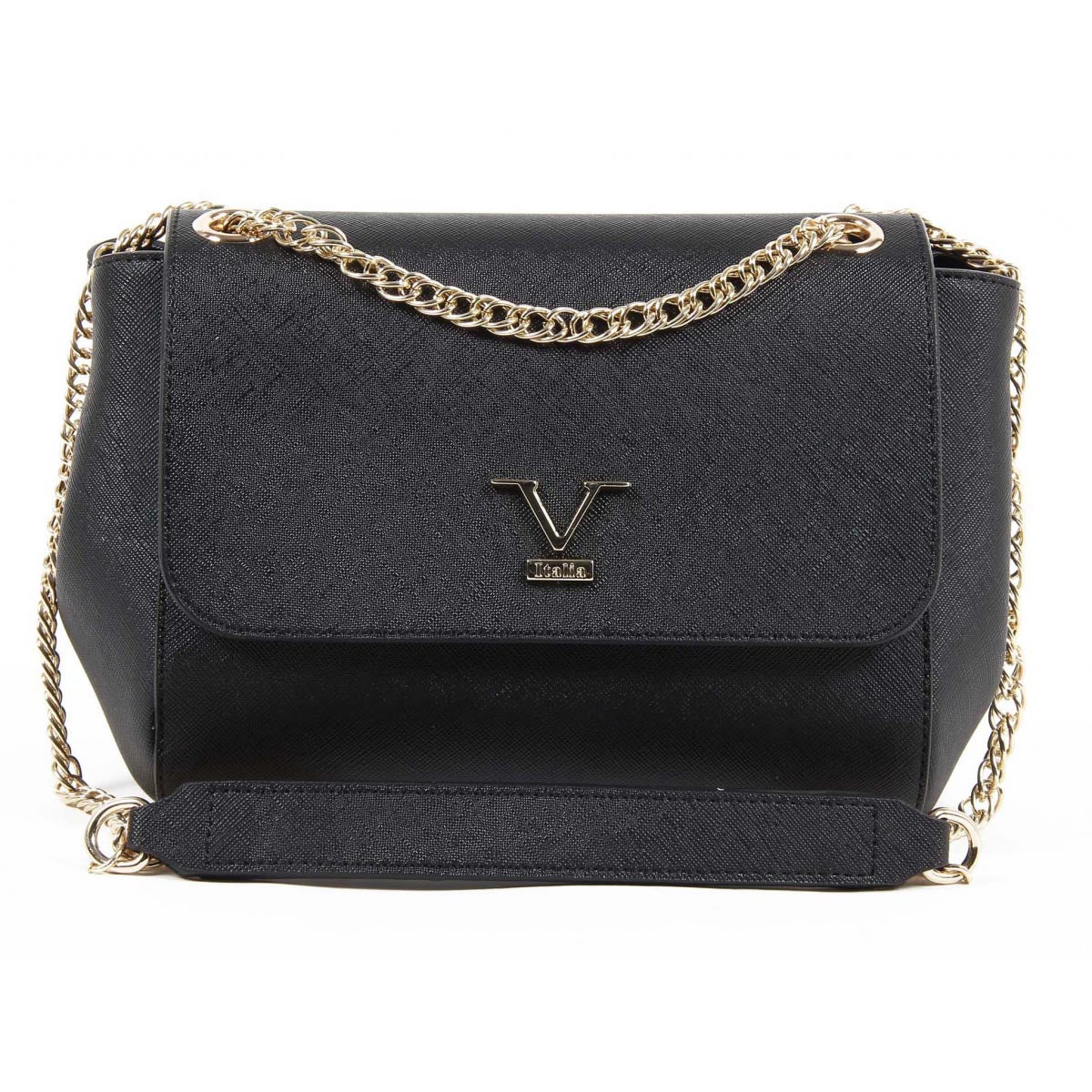 Bolso de mano para mujer V 1969 Italia VE014 NEGRO
