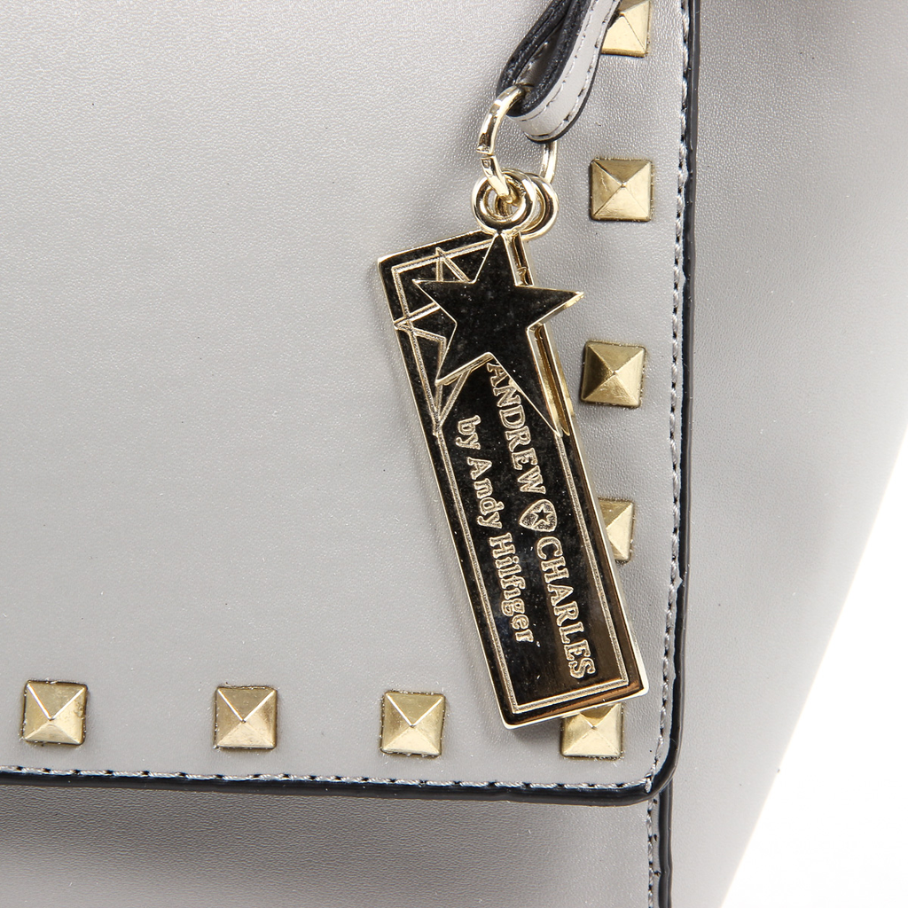 Bolso de mano Andrew Charles para mujer gris claro JAIME