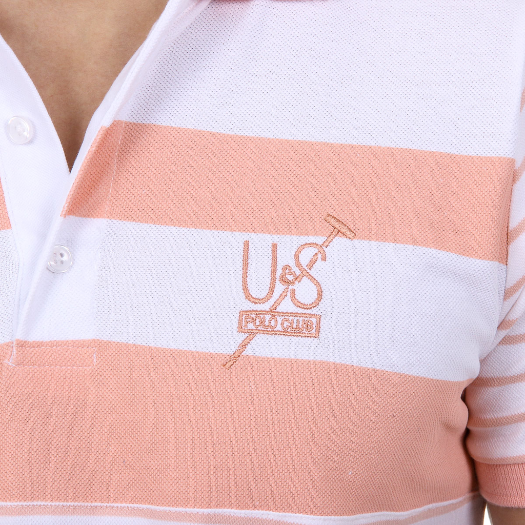 Polo Ufford & Suffolk Polo Club para hombre, manga corta, US006 ROSA