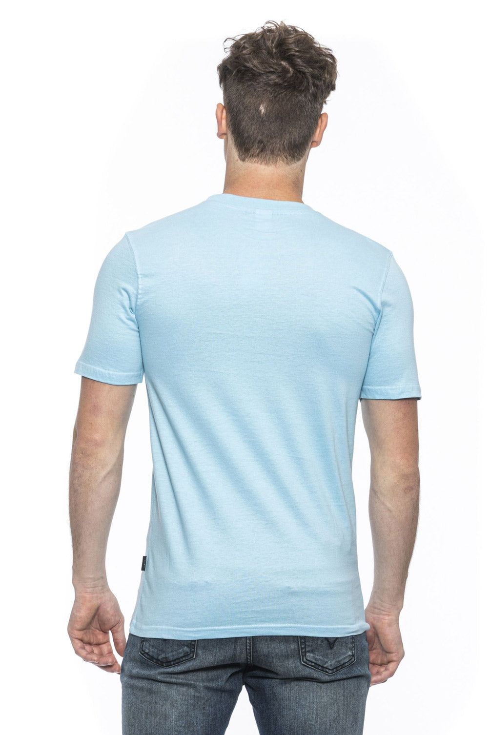 19V69 Italia Camiseta para hombre Azul TROY AZUL CLARO