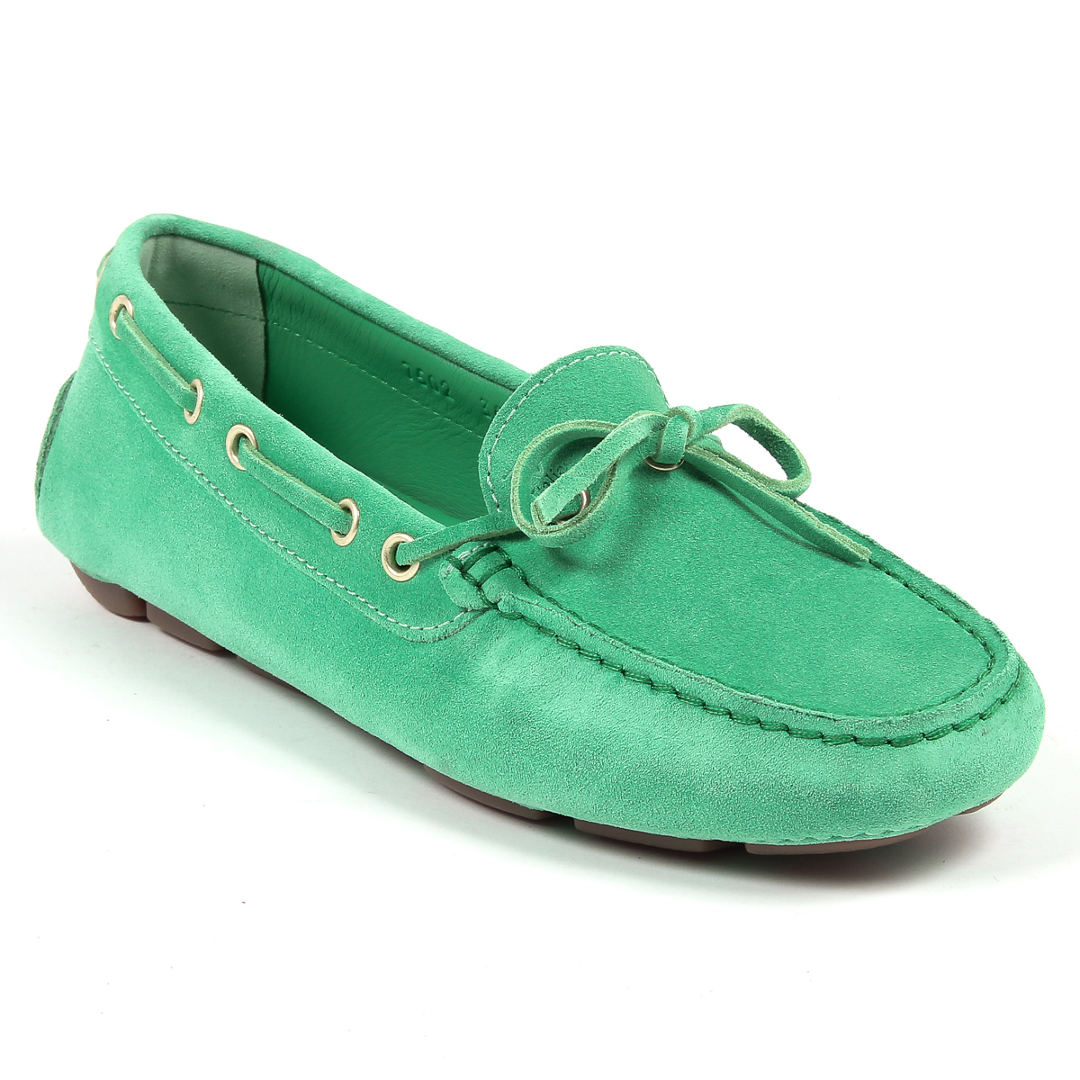 Mocasines V 1969 Italia para mujer, color verde PISA